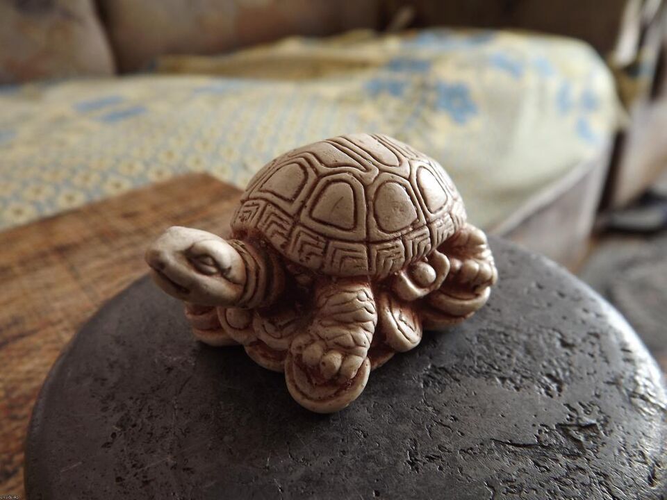 teknős figura a szerencse amulettjeként